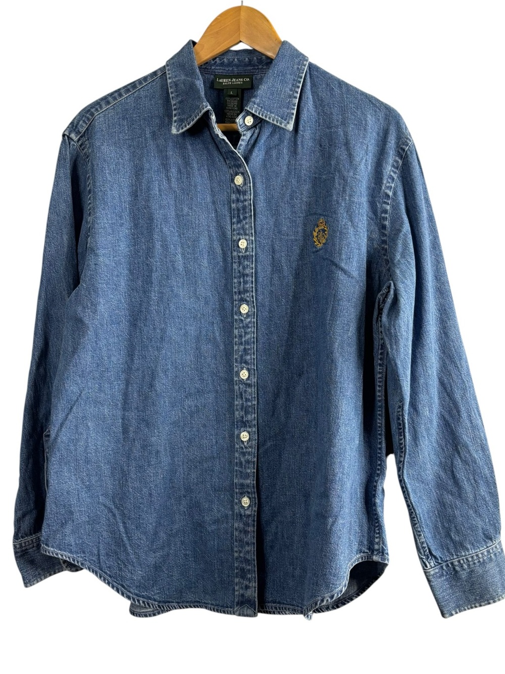 Vintage Lauren Jeans Co Ralph Lauren Denim Shirt Button Down Women’s Size L
